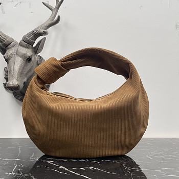 Fortok Bottega Veneta Jodie Suede Tote Bag Brown 44065 36x21x13cm