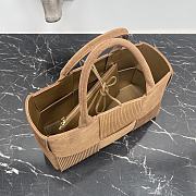 Fortok Bottega Veneta Arco Suede Tote Bag Brown 8001 34x13x21cm - 5