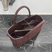 Fortok Bottega Veneta Arco Suede Tote Bag Dark Brown 8001 34x13x21cm - 6