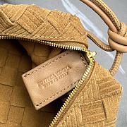 Fortok Bottega Veneta Loop Suede Shoulder Bag Brown 6009 17x10x6cm - 6