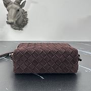Fortok Bottega Veneta Loop Suede Shoulder Bag Dark Brown 6009 17x10x6cm - 6