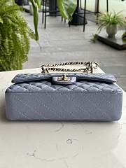 Fortok Chanel Classic Flap Bag Grey Caviar Leather Gold/Silver Hardware 01112 25cm - 6