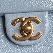 Fortok Chanel 24K Small Flap Bag Grain Shiny Calfskin Blue AS5182 15.5x32.5x5cm - 6