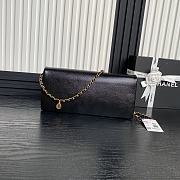 Fortok Chanel 24K Small Flap Bag Grain Shiny Calfskin Black AS5182 15.5x32.5x5cm - 5