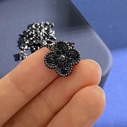 Fortok Van Cleef & Arpels Black Full Diamond Four-leaf Clover Bracelet  - 6