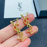 Fortok Saint Laurent Letter Pendant Earrings - 6