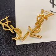 Fortok Saint Laurent Letter Pendant Earrings - 4