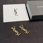 Fortok Saint Laurent Letter Pendant Earrings - 3