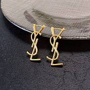 Fortok Saint Laurent Letter Pendant Earrings - 2