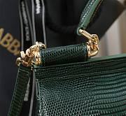 Fortok Dolce & Gabbans Calfskin Sicily Bag With Iguana Print Dark Green 20cm - 4