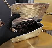 Fortok Dolce & Gabbans Calfskin Sicily Bag With Iguana Print Silver 20cm - 5