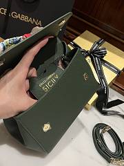 Fortok Dolce & Gabbana Scarf Red Dark Green Bag 20cm  - 6