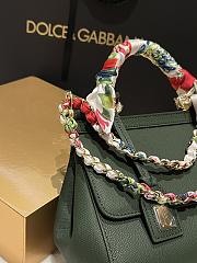 Fortok Dolce & Gabbana Scarf Red Dark Green Bag 20cm  - 5