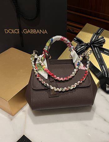 Fortok Dolce & Gabbana Scarf Dark Brown Bag 20cm 