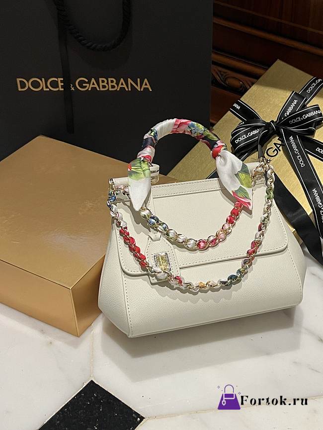 Fortok Dolce & Gabbana Scarf White Bag 20cm - 1