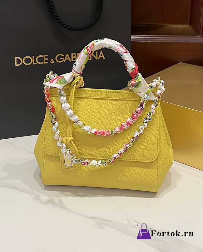 Fortok Dolce & Gabbana Scarf Yellow Bag 20cm - 1