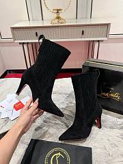 Fortok Christian Louboutin Santiagag Ankle Boots Black - 4