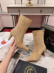 Fortok Christian Louboutin Santiagag Ankle Boots Beige - 2