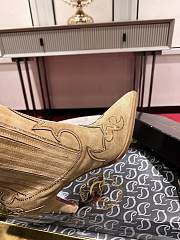 Fortok Christian Louboutin Santia Botta Strass Boots Beige  - 2