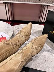 Fortok Christian Louboutin Santia Botta Strass Boots Beige  - 6