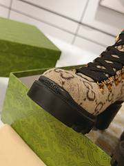Fortok Gucci Beige GG Logo Ankle Boots - 5