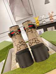 Fortok Gucci Beige GG Logo Ankle Boots - 4