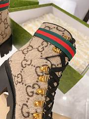 Fortok Gucci Beige GG Logo Ankle Boots - 3