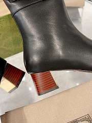 Fortok Gucci 23SS Black Calfskin Ankle Boots - 5