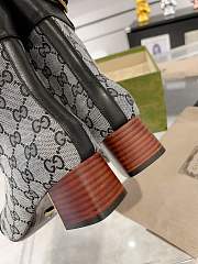 Fortok Gucci Monogram Cordovan Lux GG Ankle Boots Black - 3