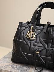 Fortok Dior Toujours Bag Black Graphic Cannage Calfskin 28.5x21.5x17cm - 6
