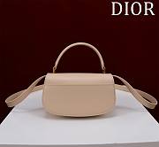 Fortok Dior Medium 30 Montaigne Avenue Top Handle Bag Beige Ribbed Calfskin 19x8x12cm - 6