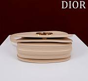 Fortok Dior Medium 30 Montaigne Avenue Top Handle Bag Beige Ribbed Calfskin 19x8x12cm - 5