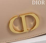 Fortok Dior Medium 30 Montaigne Avenue Top Handle Bag Beige Ribbed Calfskin 19x8x12cm - 2