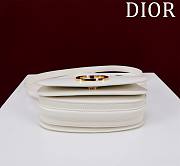 Fortok Dior Medium 30 Montaigne Avenue Top Handle Bag White Ribbed Calfskin 19x8x12cm - 6