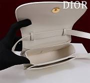 Fortok Dior Medium 30 Montaigne Avenue Top Handle Bag White Ribbed Calfskin 19x8x12cm - 5