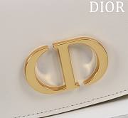 Fortok Dior Medium 30 Montaigne Avenue Top Handle Bag White Ribbed Calfskin 19x8x12cm - 2