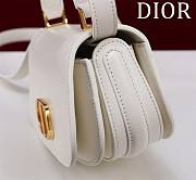 Fortok Dior Medium 30 Montaigne Avenue Top Handle Bag White Ribbed Calfskin 19x8x12cm - 4