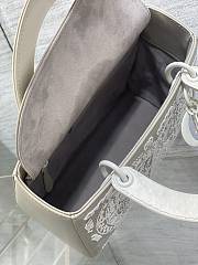 Fortok Dior Lady Heavy-beaded Princess Diana Bag Grey 24cm - 5