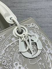 Fortok Dior Lady Heavy-beaded Princess Diana Bag Grey 24cm - 3