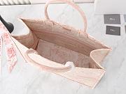 Fortok Dior Book Tote Pink Embroidery 42x35x18.5cm - 4