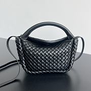 Fortok Bottega Veneta Mini Cobble Top Handle Bag Black 23x11x8cm - 1