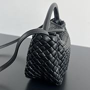 Fortok Bottega Veneta Mini Cobble Top Handle Bag Black 23x11x8cm - 6