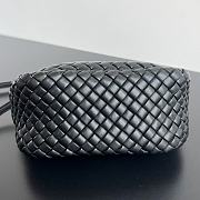 Fortok Bottega Veneta Mini Cobble Top Handle Bag Black 23x11x8cm - 4
