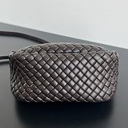 Fortok Bottega Veneta Mini Cobble Top Handle Bag Dark Brown 23x11x8cm - 5