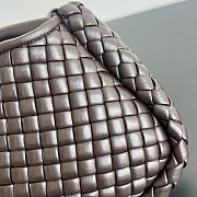 Fortok Bottega Veneta Mini Cobble Top Handle Bag Dark Brown 23x11x8cm - 4