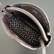Fortok Bottega Veneta Mini Cobble Top Handle Bag Dark Brown 23x11x8cm - 3