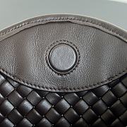 Fortok Bottega Veneta Mini Cobble Top Handle Bag Dark Brown 23x11x8cm - 2