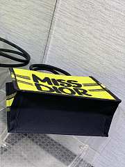 Fortok Dior Book Tote Yellow, Blue and Black Miss Dior Graffiti Embroidery 36x18x28cm - 4