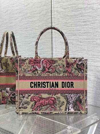 Fortok Dior Medium Dioriviera Book Tote Pink Toile 36x18x28cm