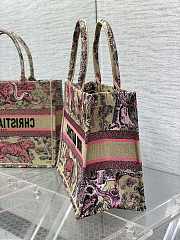 Fortok Dior Medium Dioriviera Book Tote Pink Toile 36x18x28cm - 4